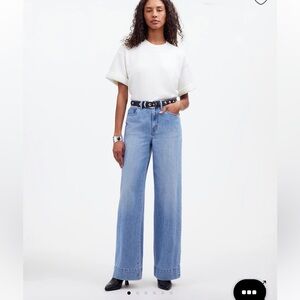 NWT Madewell Superwide-Leg Jeans in Lintz Wash size 27